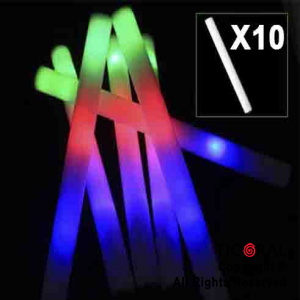 BARRA ROMPECOCO GOMA ESPUMA LUMINOSO MULTICOLOR x 10 UNIDADES